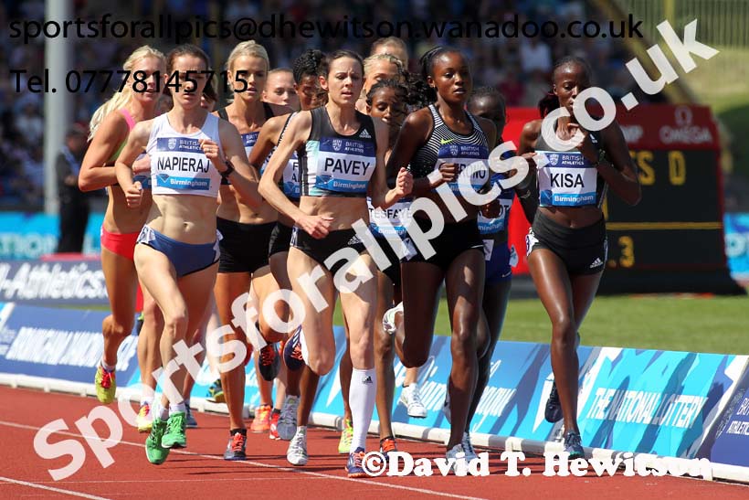 Womens 5000 metres, IAAF Diamond League, Birmingham. Photo: David T. Hewitson/Sports for All Pics